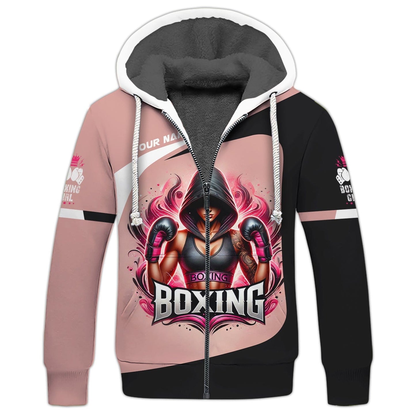 Boxing Woman Custom Name 3D Shirt Personalized Gift For Boxer Lovers, All Over Printed