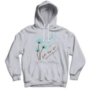 Dandelion Faith Hope Love Ovarian Cancer Awareness Shirt