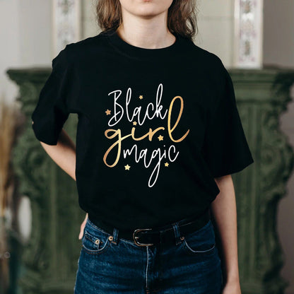 Camisa mágica de chica negra, camisas afroamericanas