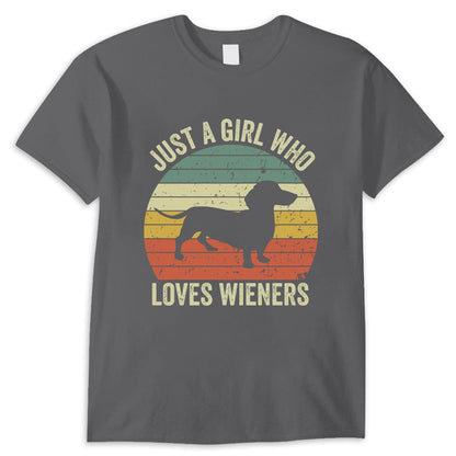 Solo una chica que ama las camisetas de Dachshund de Wieners