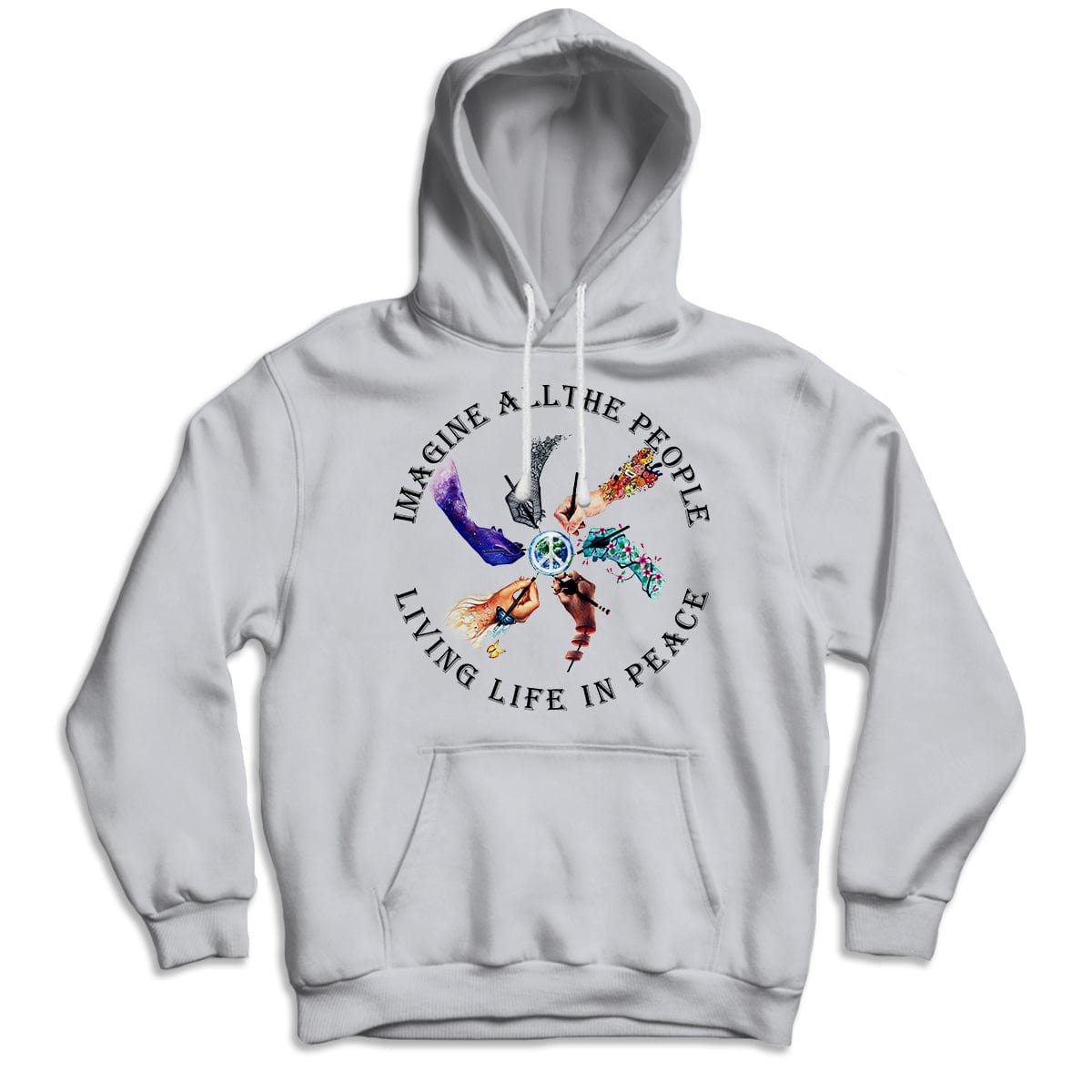 Camiseta hippie Imagina a toda la gente viviendo la vida en paz