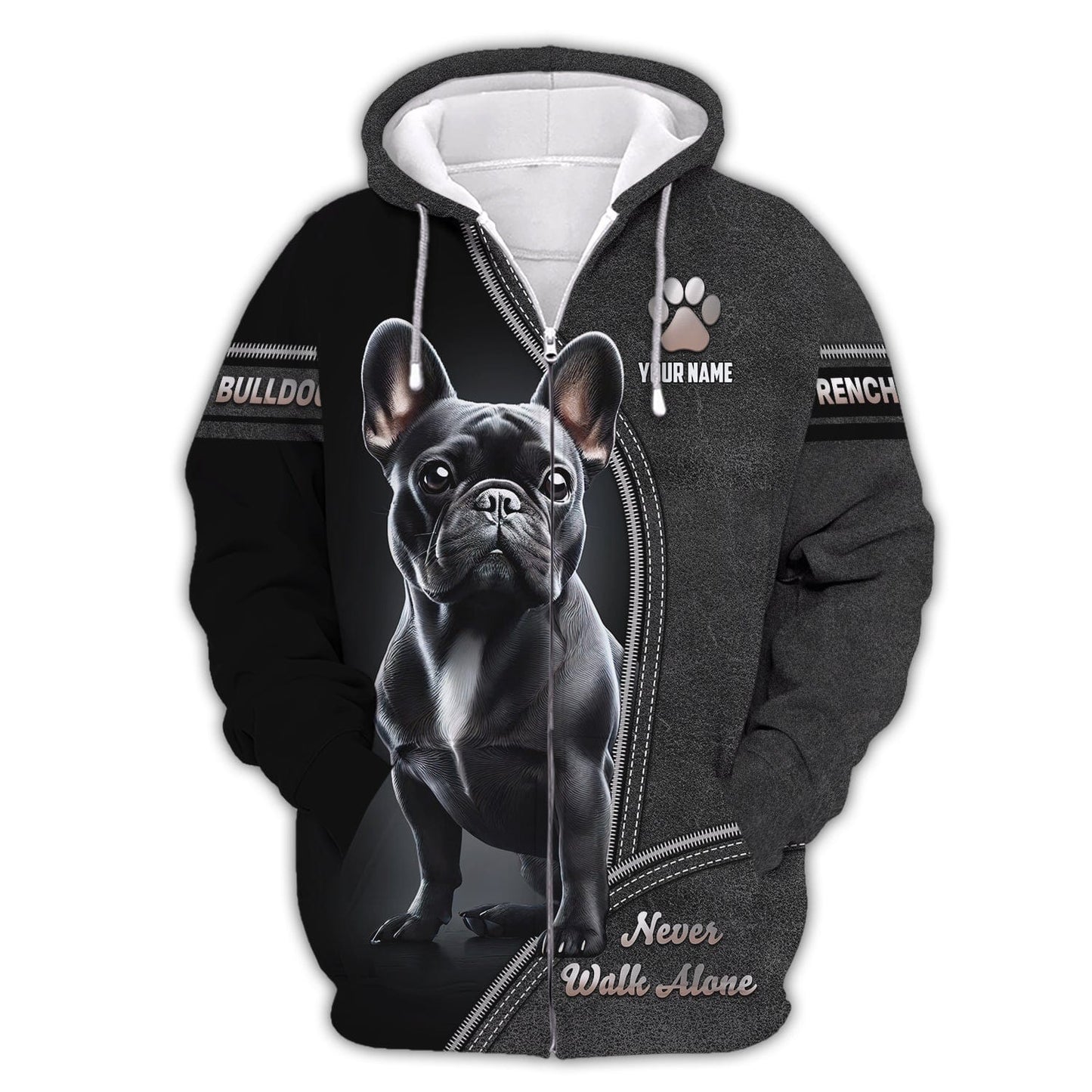 3D Full Print French Bulldog T-Shirts Personalized Name Gift For Dog Lovers, All Over Printed