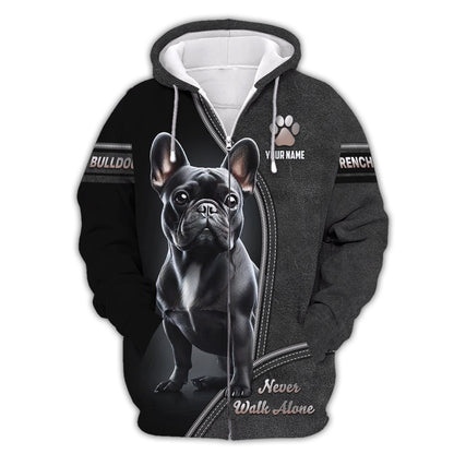 3D Full Print French Bulldog T-Shirts Personalized Name Gift For Dog Lovers, All Over Printed