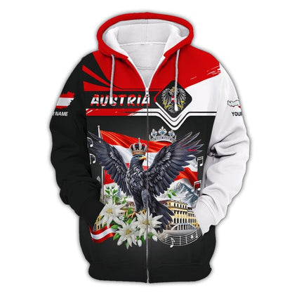 Personalized Austria Shirts, All Over Printed