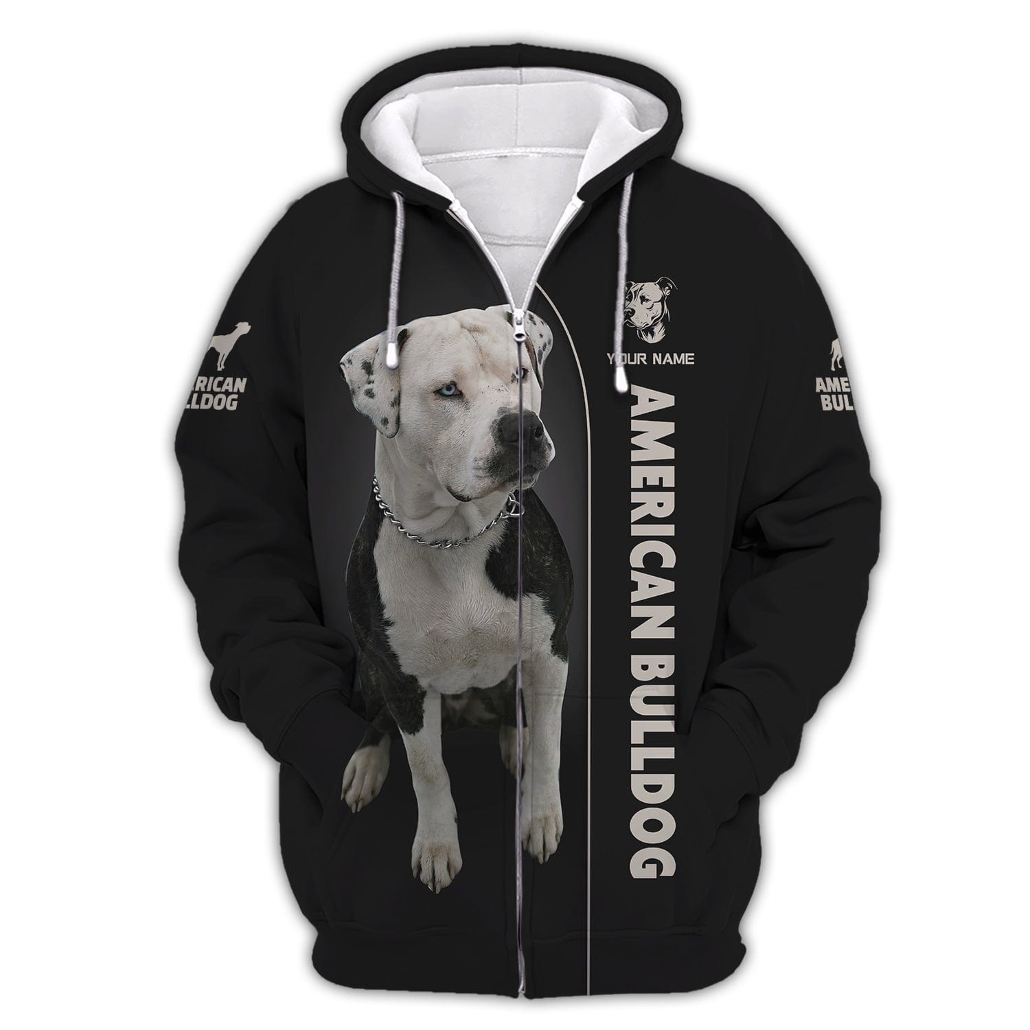 3D Full Print American Bulldog T-Shirts Personalized Name Gift For Dog Lovers, All Over Printed