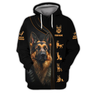 German Shepherd Custom Name Shirt Gift For Dog Lover, All Over Printed