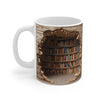 Whimsical 3D Bookshelf Mug, Featuring A Hidden Library With Hole-in-the-Wall Design
