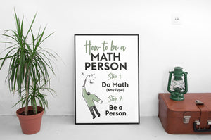 Cómo ser un experto en matemáticas: póster divertido para imprimir y decorar aulas de matemáticas para profesores de secundaria y preparatoria