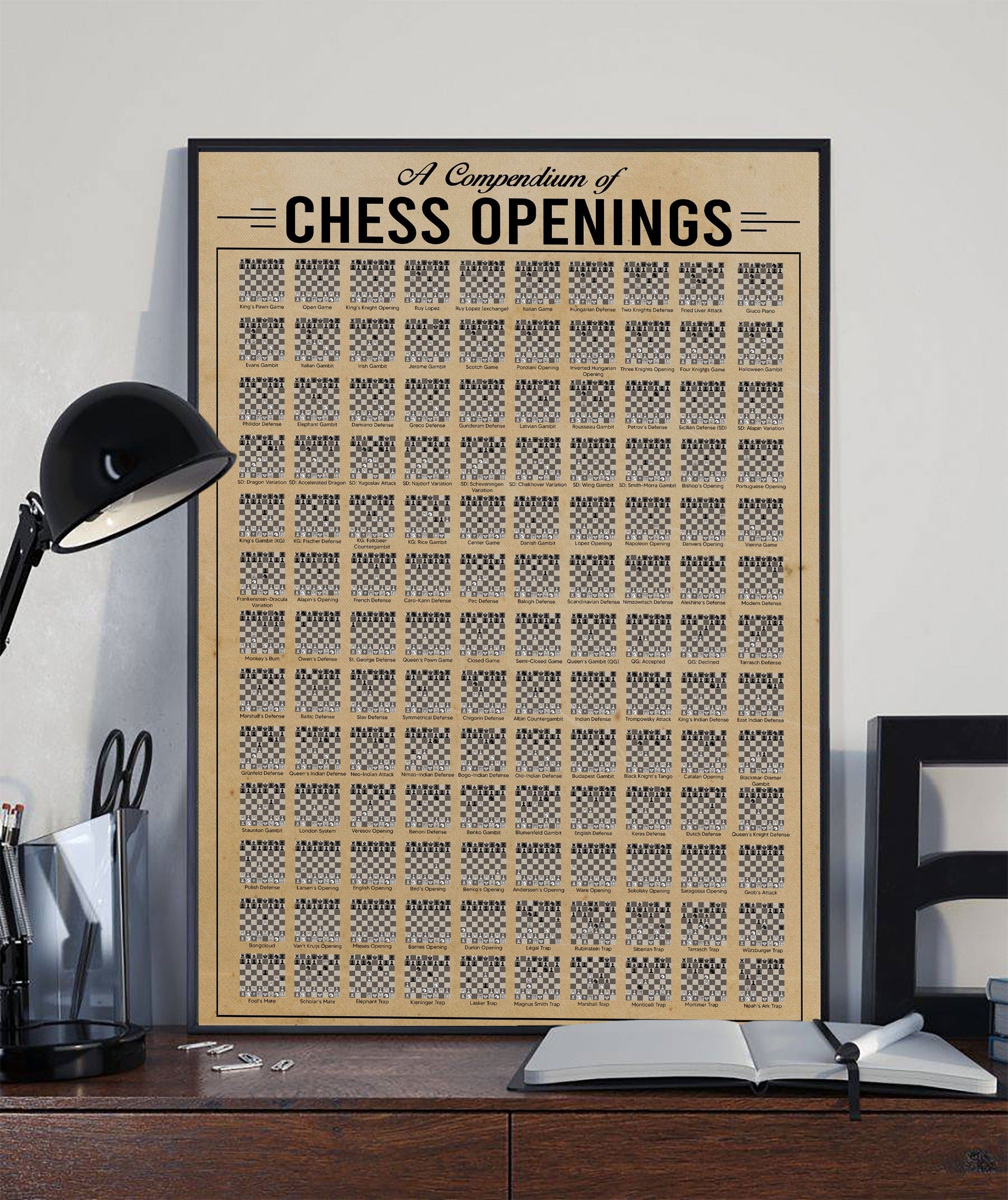 A Compendium Of Chess Openings Poster, Canvas