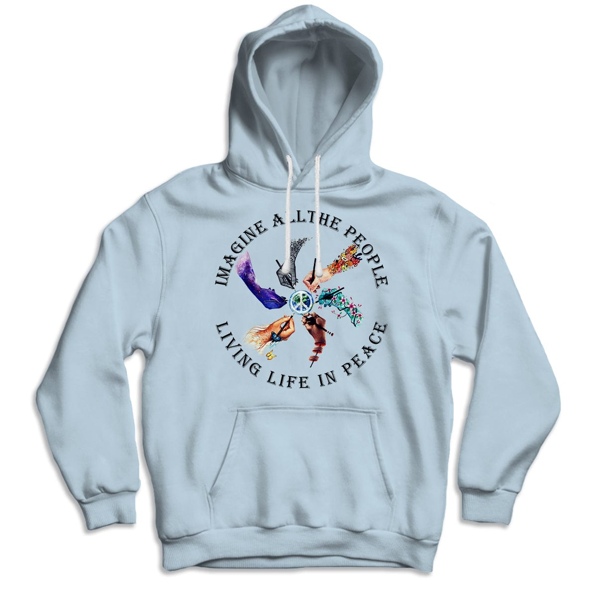 Camiseta hippie Imagina a toda la gente viviendo la vida en paz