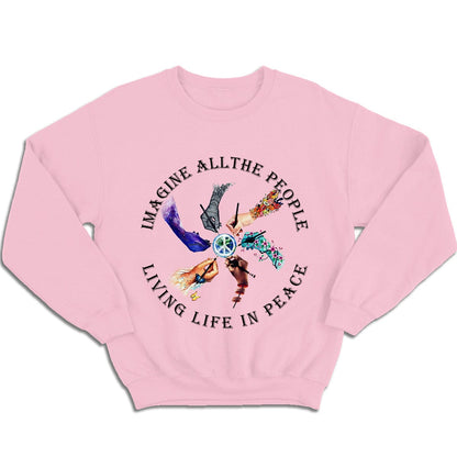 Camiseta hippie Imagina a toda la gente viviendo la vida en paz