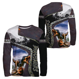 Dinosaur Lover's Shirt - Dramatic T-Rex & Triceratops Showdown