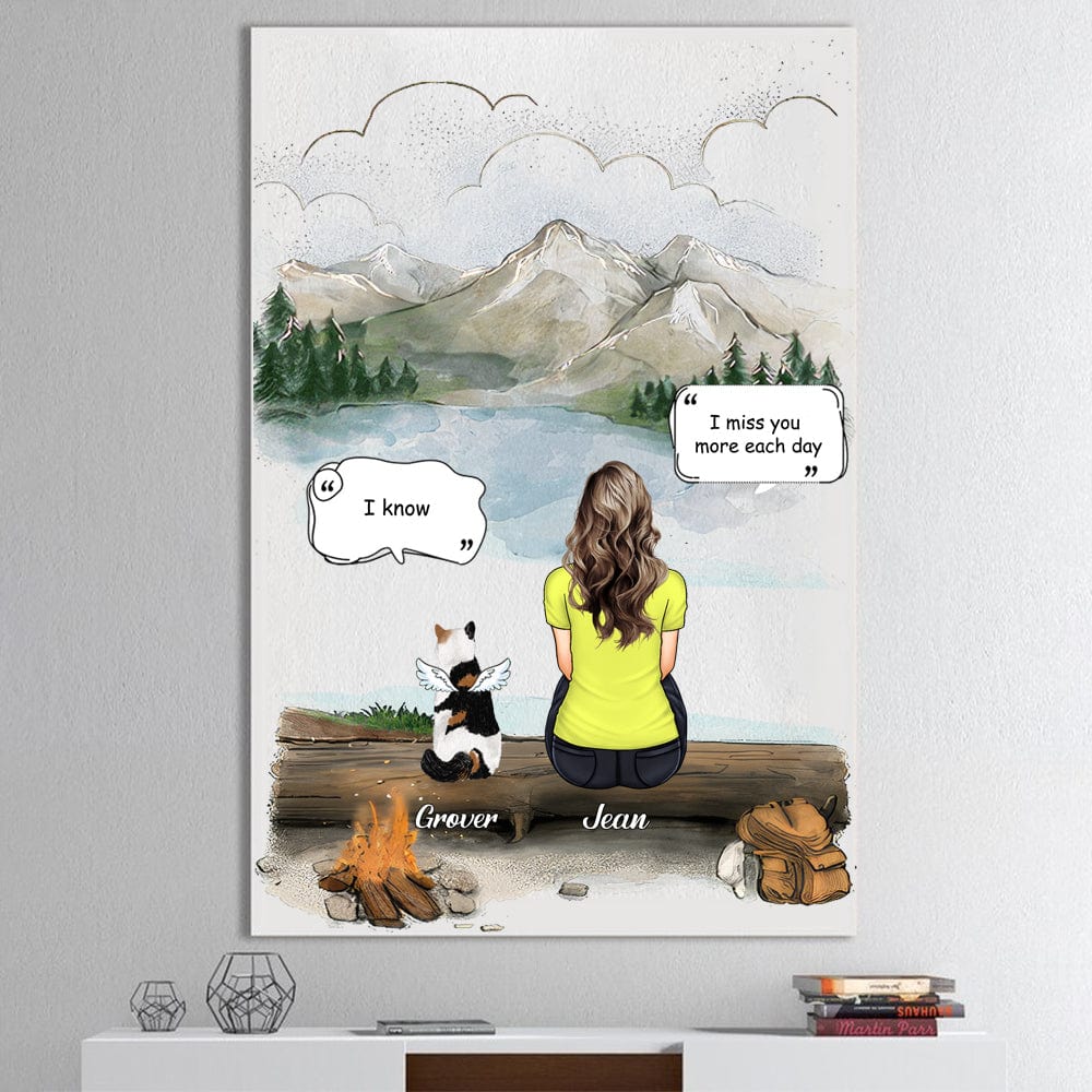 Lienzo conmemorativo de gato personalizado: eras mi saludo favorito y mi adiós más difícil