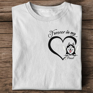 Camiseta personalizada para amantes de los perros: Por siempre en mi corazón