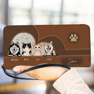 Personalized Dog Wallet 20x11cm, Personalized Cat Wallet 20x11cm - Customizable Dog and Cat Breed & Name Design