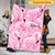 Personalized Pink Flamingo Blanket Fleece & Sherpa