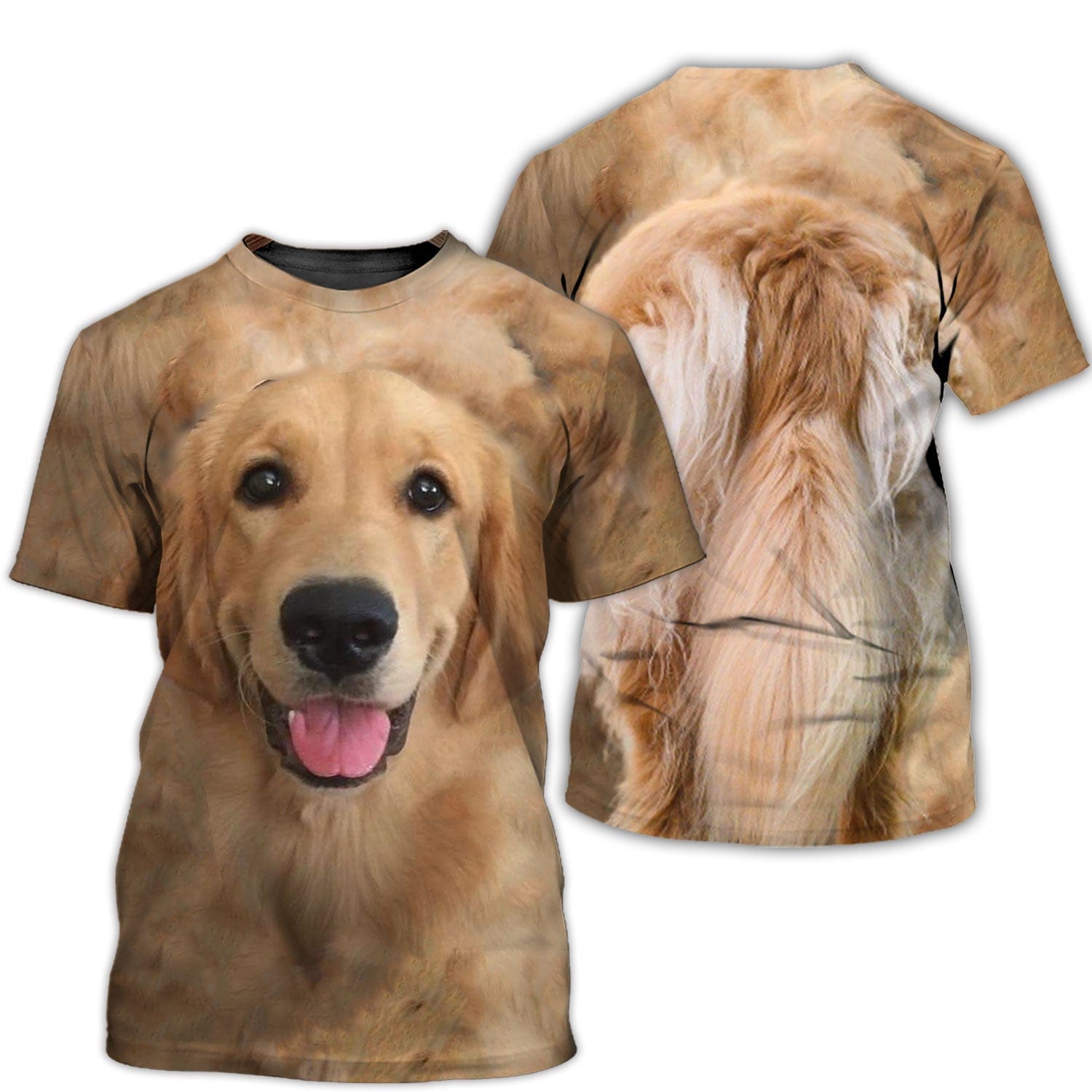 Golden Retriver All Over Print Shirt, 360-Degree Dog Print T-shirt, Standout In Every Angle