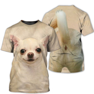 Chihuahua All Over Print Shirt, Full-Coverage Dog Print Shirt, Unique Front and Back Design