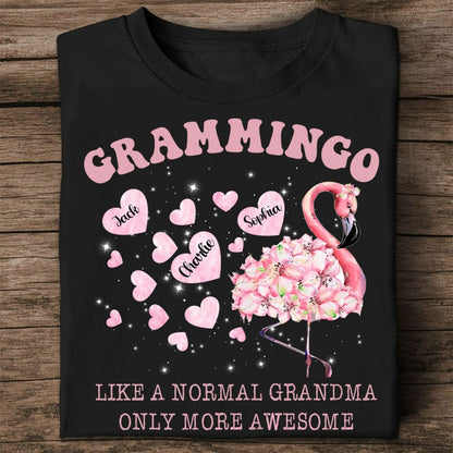 Camiseta personalizada con flamencos - Grammingo Como una abuela normal, pero más increíble