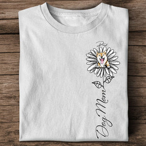 Personalized Dog Cat Shirt - Dog Mom Cat Mom With Sunflower