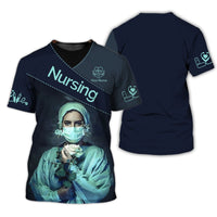 Personalized Nurse Shirt - Chic Floral Design with Professional Pride