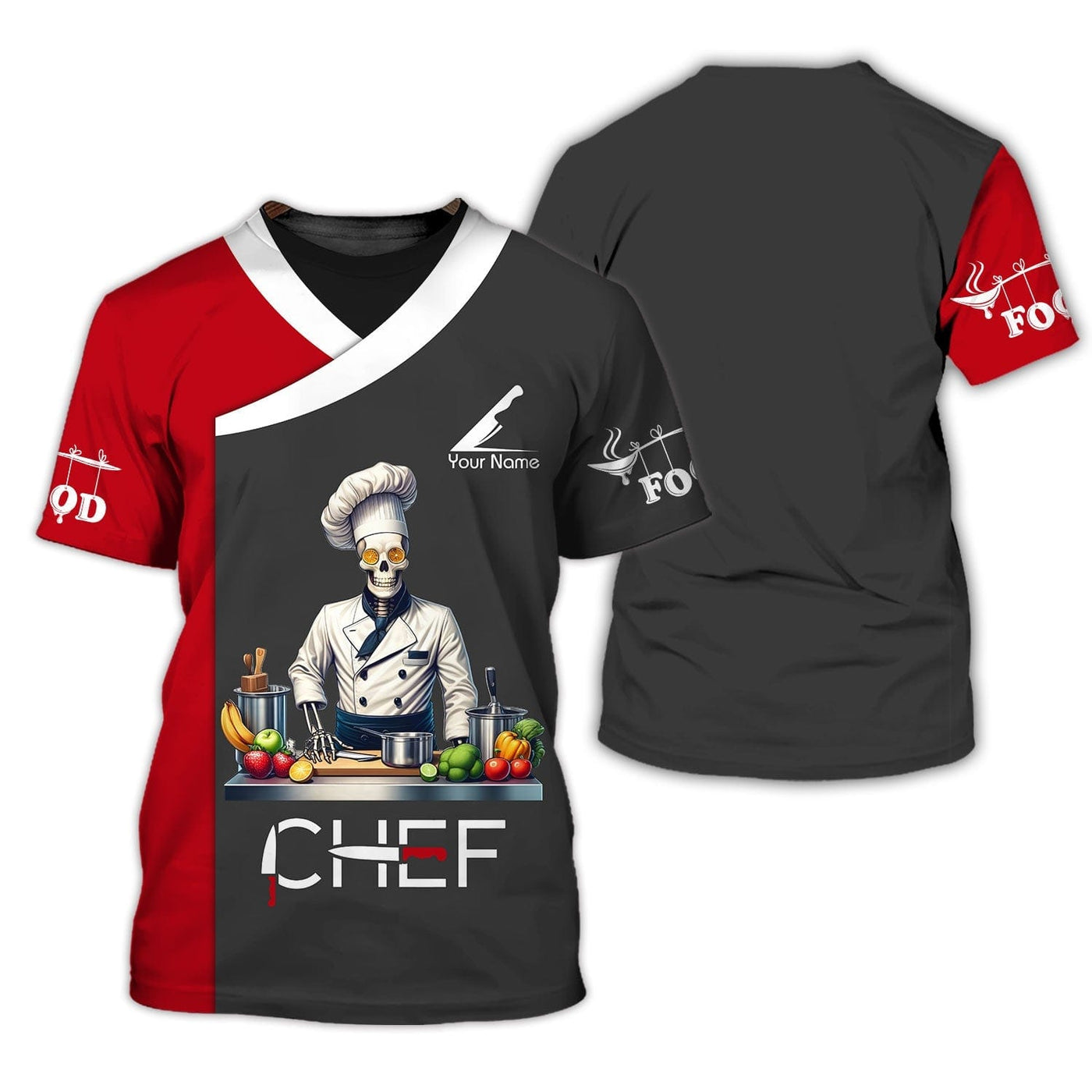 Personalized Chef Shirt - Distinctive Culinary Design for Chefs and Cooking Enthusiasts