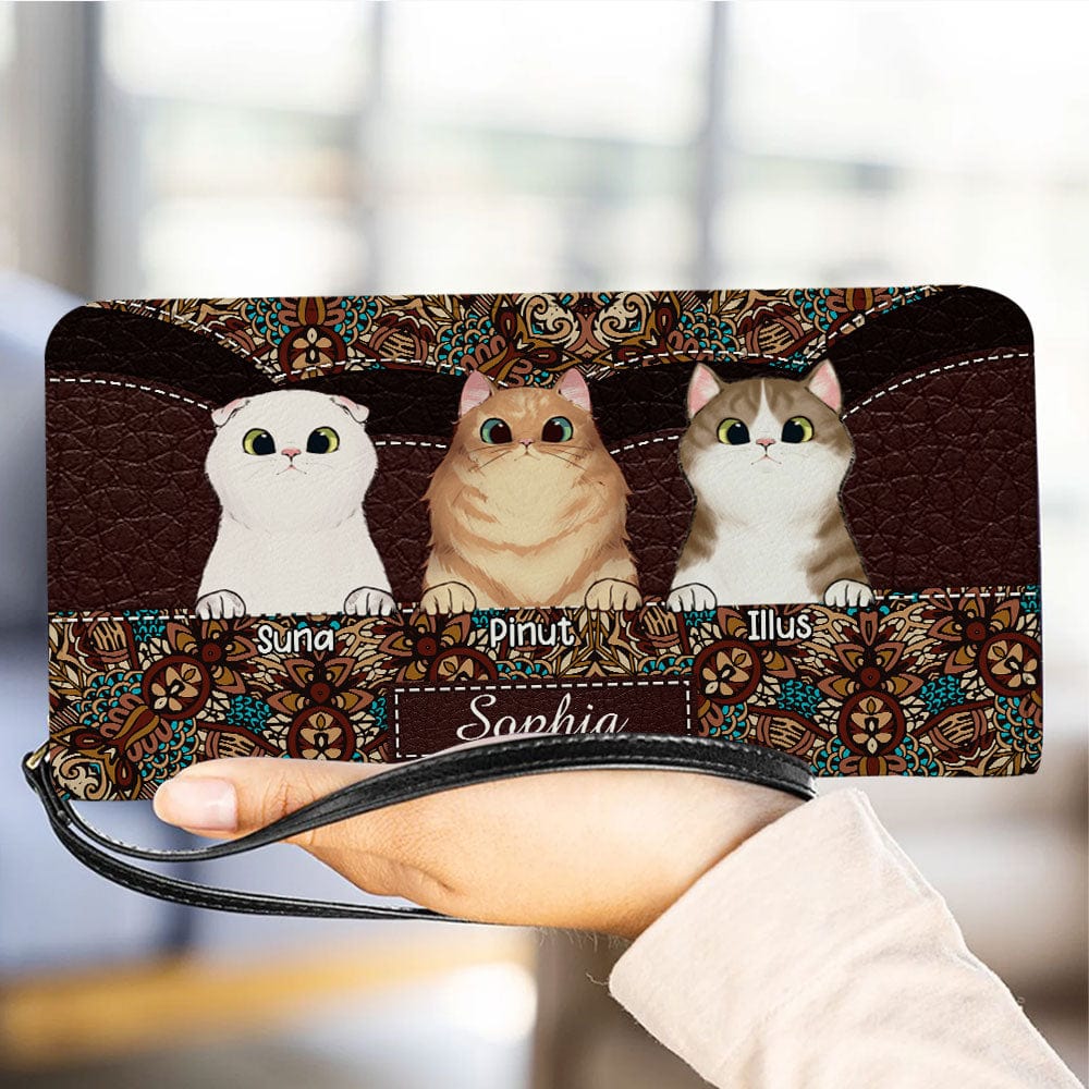 Personalized Cat Wallet 20x11cm,Personalized Dog Wallet 20x11cm - Customizable Cat, Dog Breed & Name Design With  Classic Vintage Design