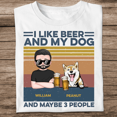 Personalized Dog Shirt - I Like Beer And My Dog