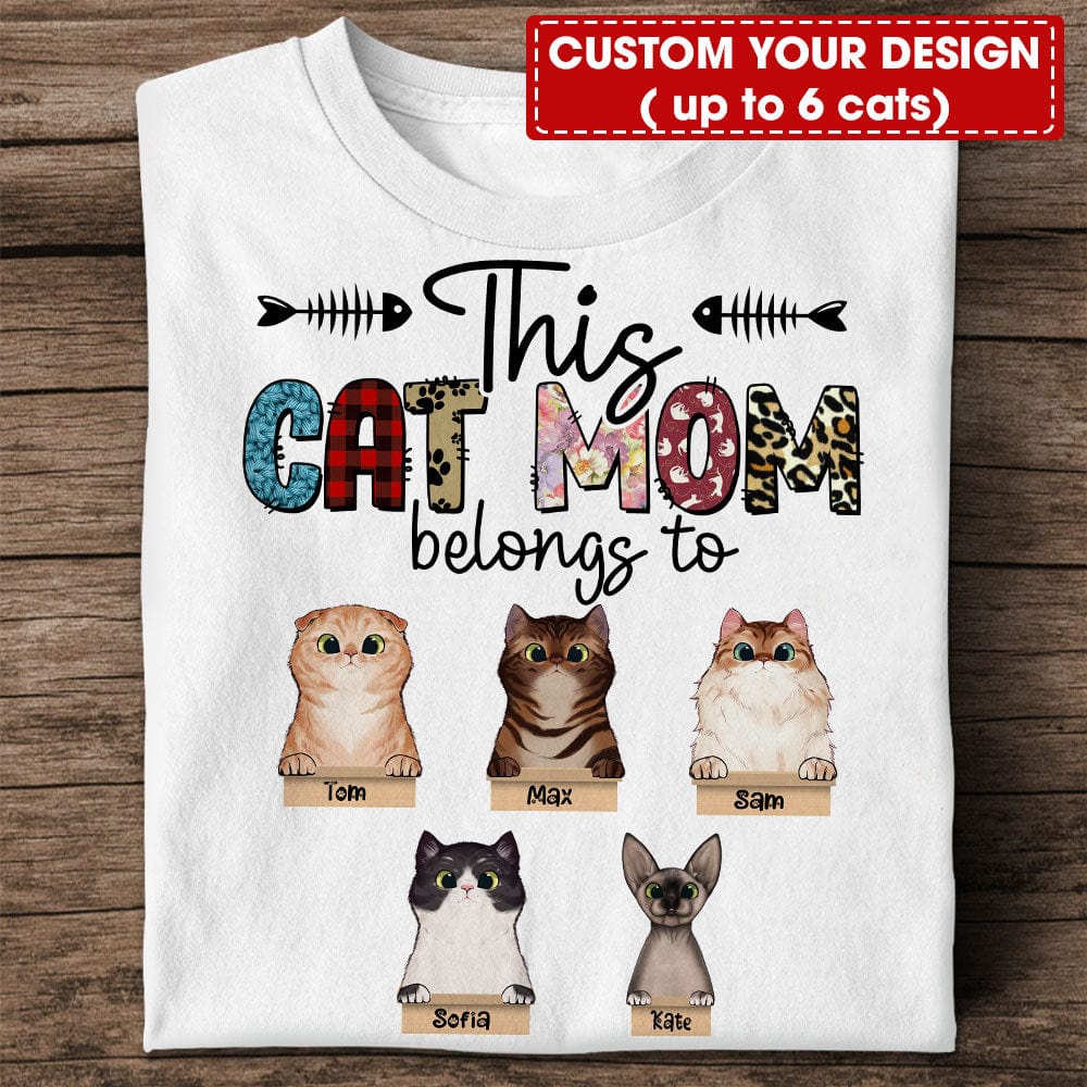 Personalized Cat Lover Shirt - This Cat Mom Belong To