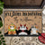 Personalized Cat Halloween Doormat - Welcome Madafakas: Paws, Claws & Spooky Applause