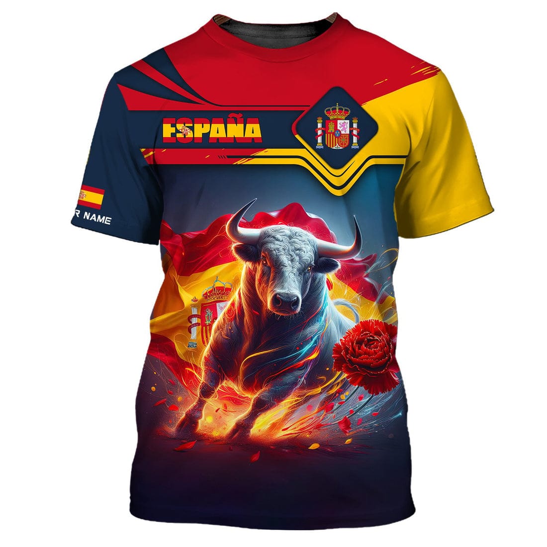 Custom Spain Shirt, Gift For Spain Lover, All Over Printed