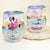 Personalized Flamingo Wine Tumbler - Exclusive Design of Flamingo Holding Wine Strolling the Beach