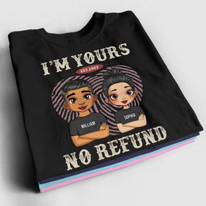 Camiseta de pareja personalizada - Soy tuya, sin reembolso