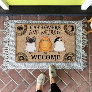 Personalized Cat Doormat, Cat Lover And Weirdos