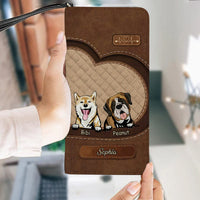 Personalized Dog Wallet 20x11cm - Customizable Dog Breed & Name Design With Heart Design