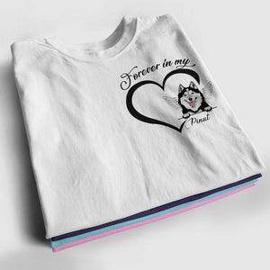 Camiseta personalizada para amantes de los perros: Por siempre en mi corazón