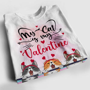 Personalized Cat Shirt - My Cat Is My Valentine