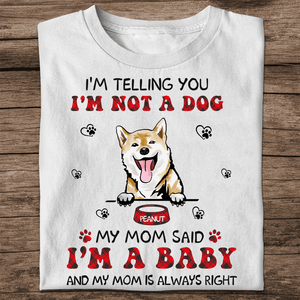 Camiseta personalizada para amantes de los perros: te digo que no soy un perro