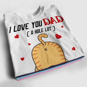 Camiseta personalizada para amantes de los gatos: te amo papá a todo pulmón