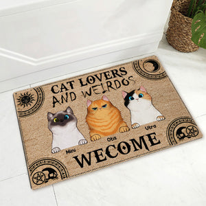 Personalized Cat Doormat, Cat Lover And Weirdos