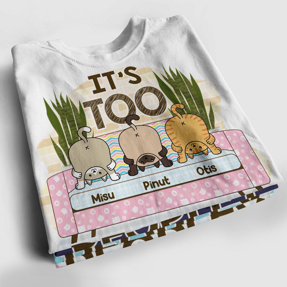 Camiseta personalizada con gato: es demasiado gente afuera