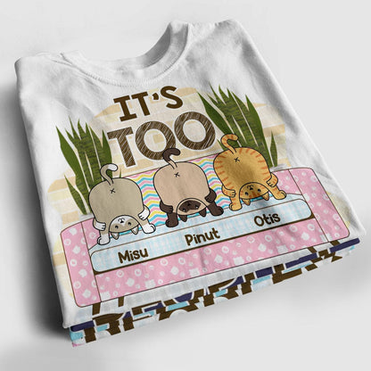 Camiseta personalizada con gato: es demasiado gente afuera