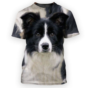 Border Collie All Over Print Shirt, Fully-Featured Dog Print Shirt, Unique Every Angle