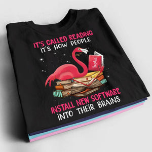 Personalized Flamingo Shirt - It's Called Reading It's How People