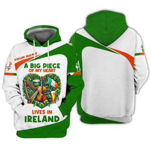 Custom Ireland Shirt, Gift For Ireland Lover, All Over Printed