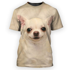 Chihuahua All Over Print Shirt, Full-Coverage Dog Print Shirt, Unique Front and Back Design