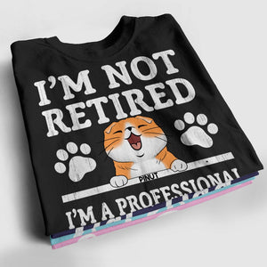 Camiseta de gato personalizada: no estoy jubilado, soy un papá de gatos profesional