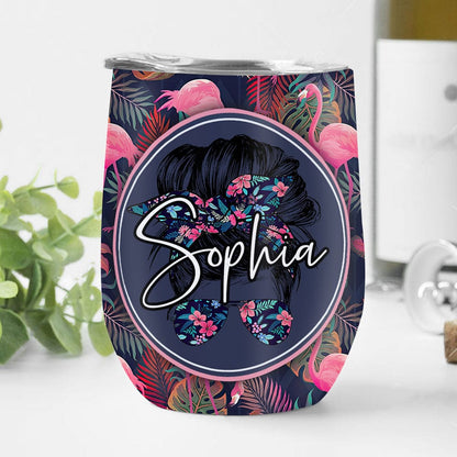 Vaso de vino personalizado para profesores: bebida playera y profesores fuera de servicio