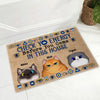 Personalized Cat Doormat - Check Ya Energy Before You Come In This House