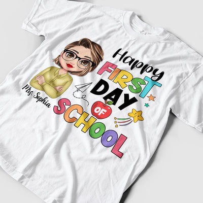 Personalized Teacher Shirt -  Happy 1St Day Of School